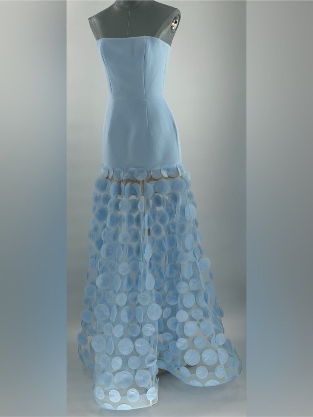 🆕 BRONX & BANCO 🧿 NWOT Harper Strapless Gown, Powder Blue - Sz XS US 2 - Picture 11 of 15